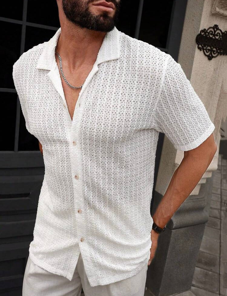 Camisa Casual Textura Malla MFNT